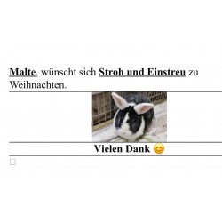 Malte wünscht sich Stroh...