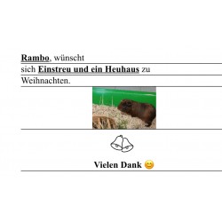 Rambo wünscht sich Einstreu...